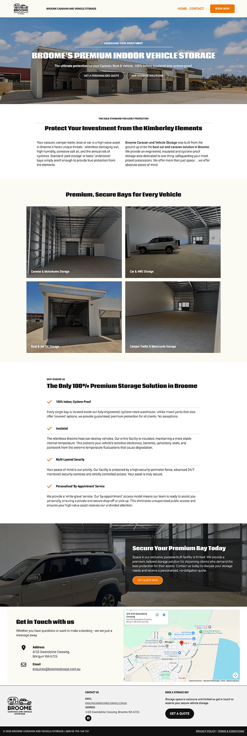 Broome Storage website