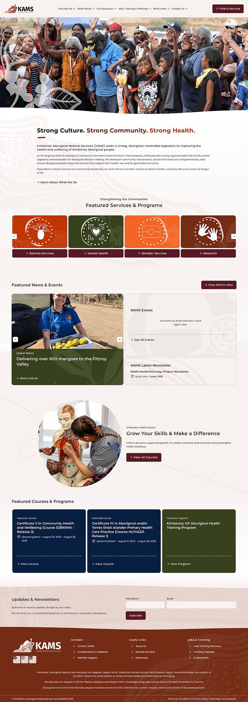 Kimberley Aboriginal Medical Services (KAMS) website.
